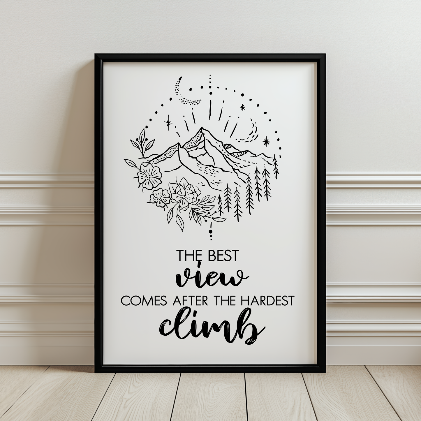 The Best View Comes After the Hardest Climb Print