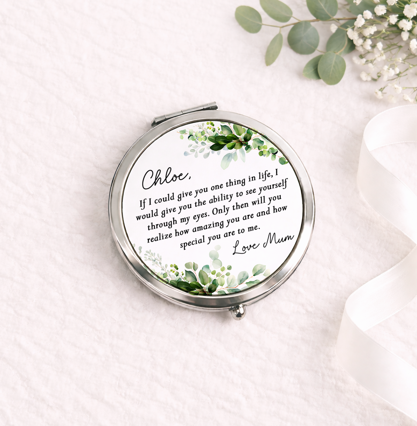 Daughter Sentimental Verse Compact Mirror