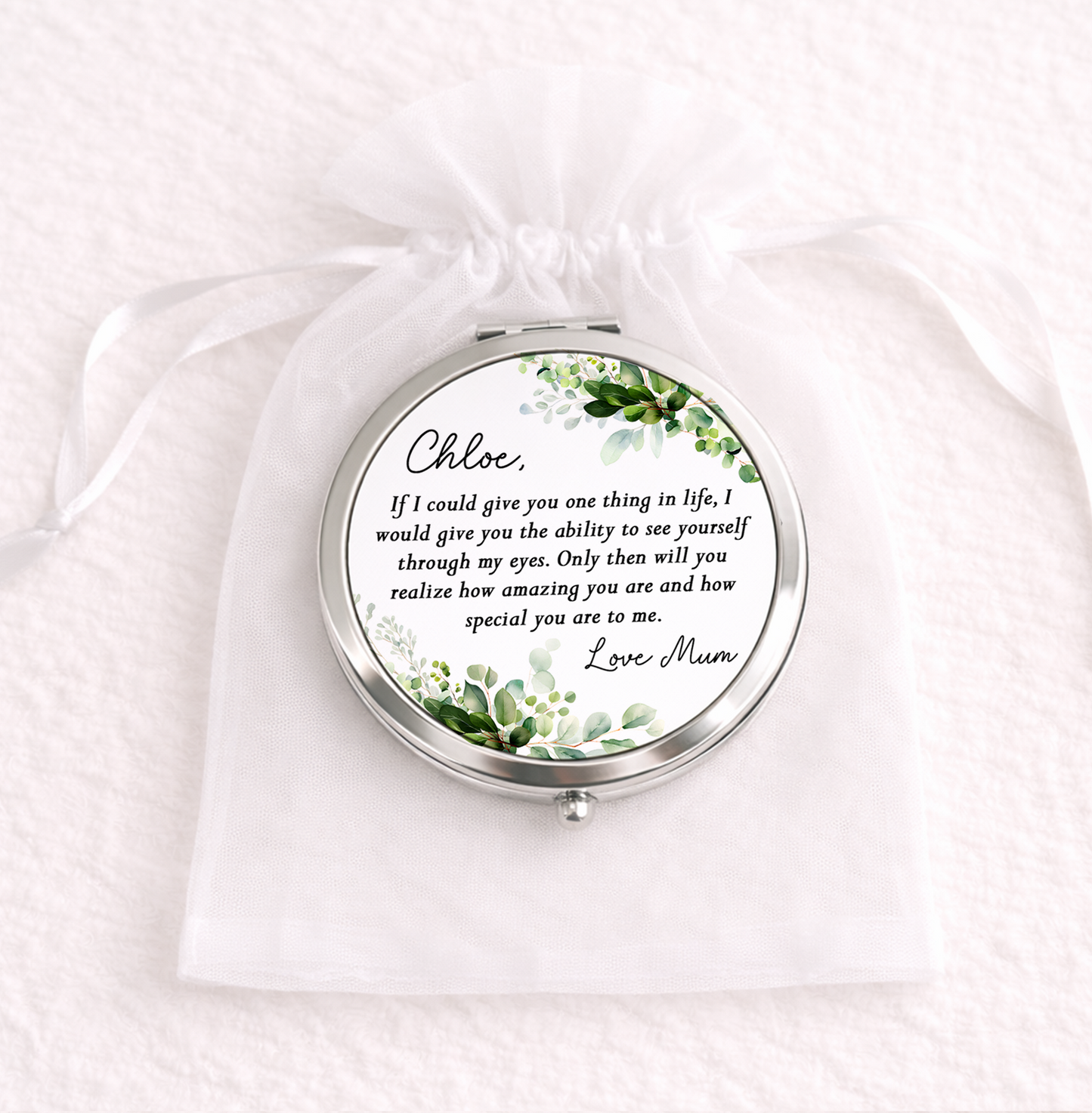 Daughter Sentimental Verse Compact Mirror