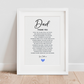 Personalised Dad Poem Print