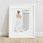 Daughter on your Wedding Day Poem Print