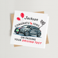 Congratulations on Passing Your Driving Test Card