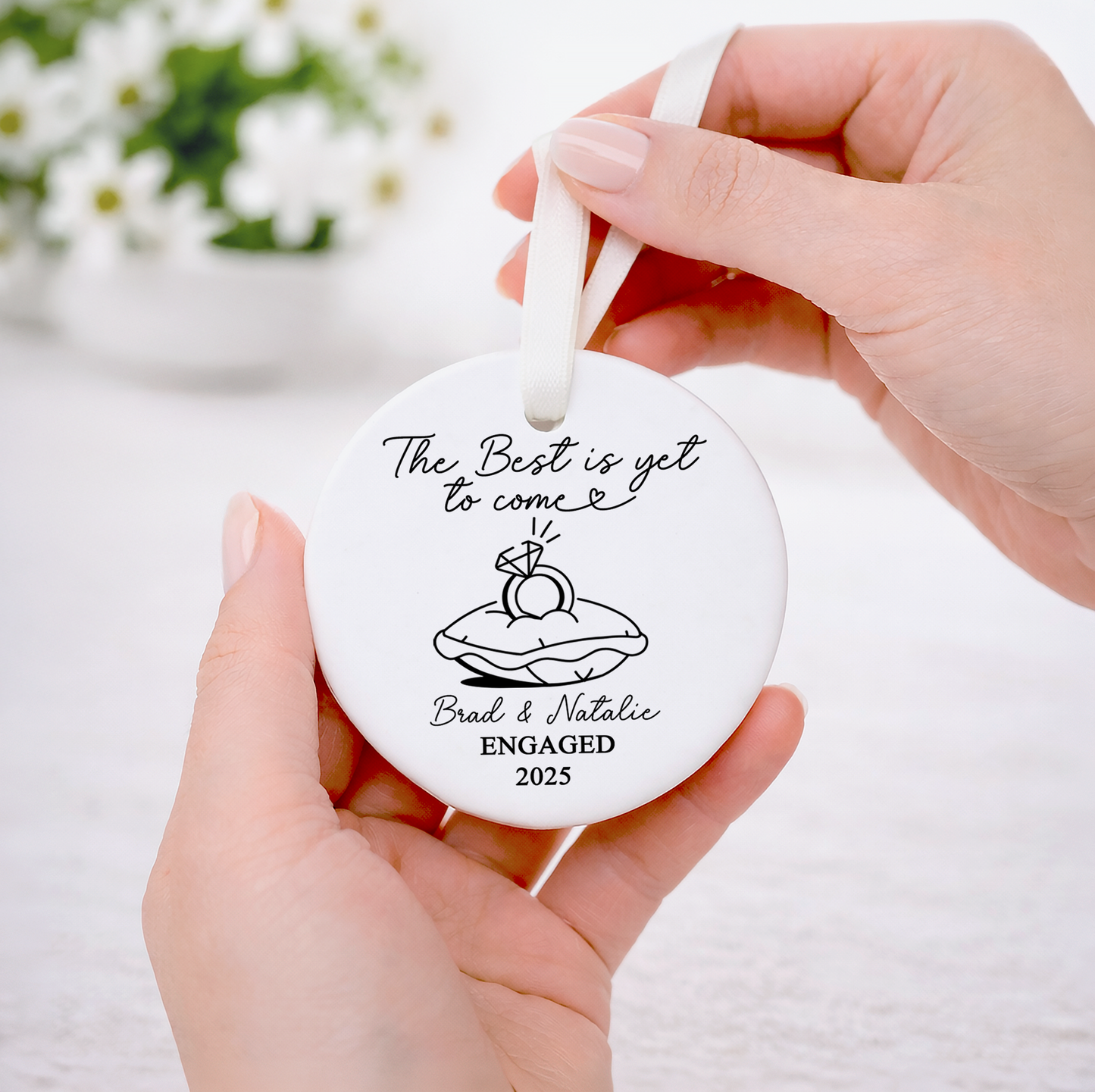 The Best is Yet to Come Engagement Ornament