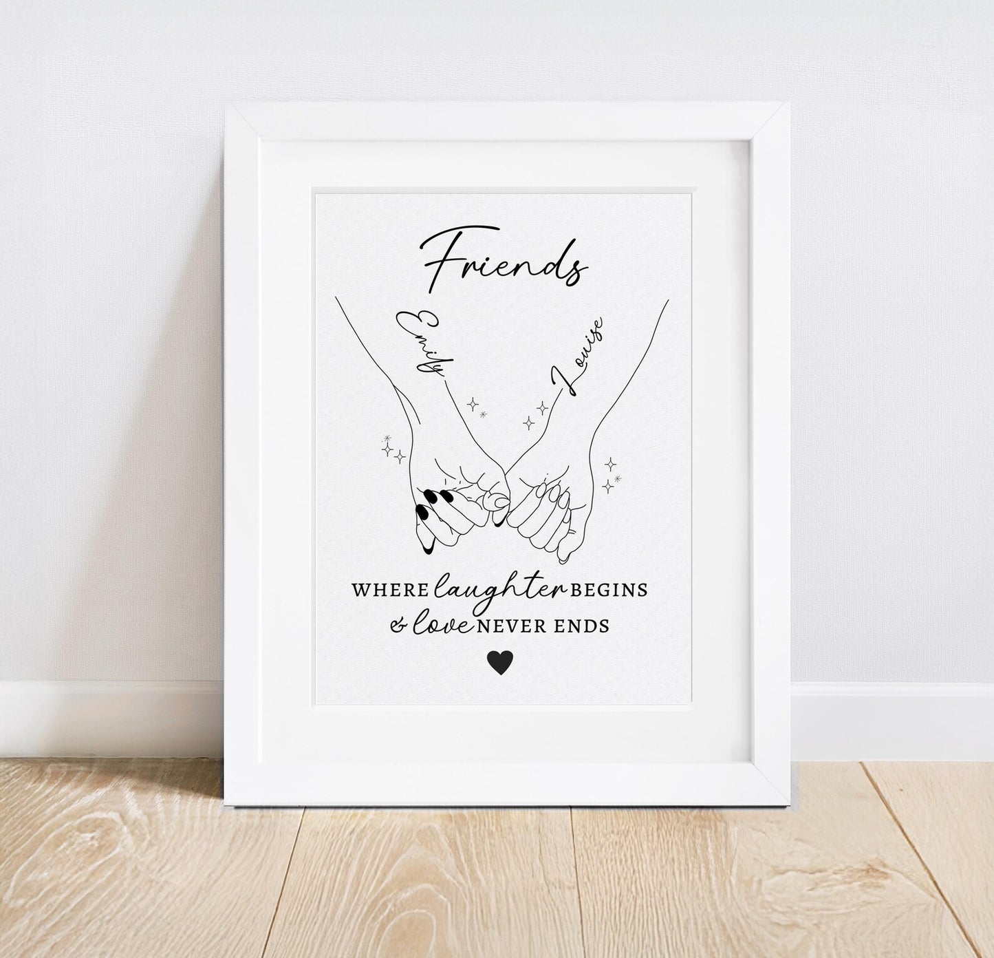 Friendship Hand Line Art Print