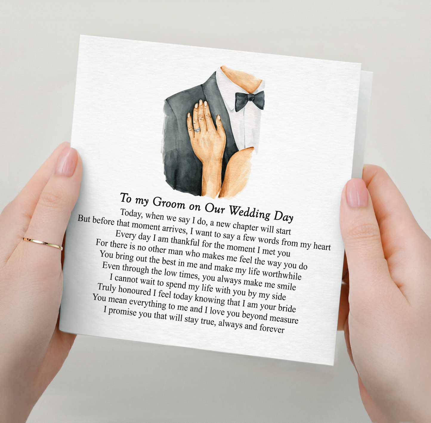 To My Groom on Our Wedding Day Card