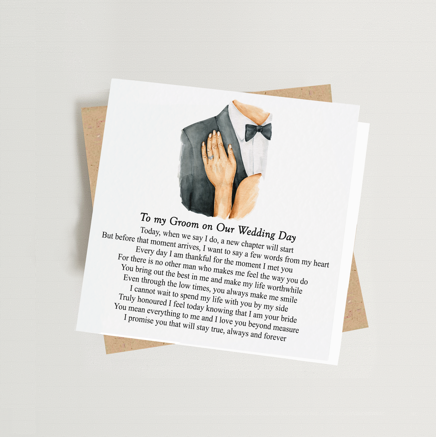 To My Groom on Our Wedding Day Card