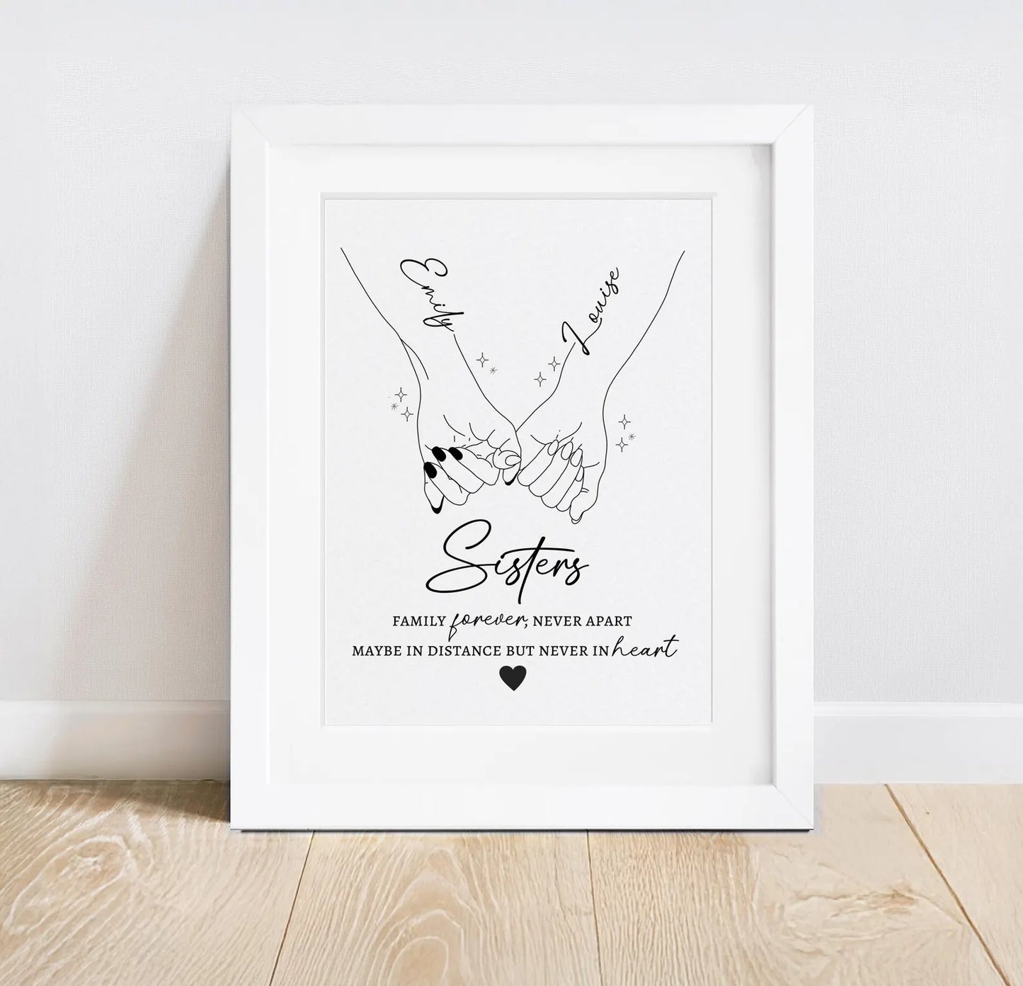 Personalised Long Distance Sister Print