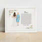 Mother of the Bride Figure Poem Print
