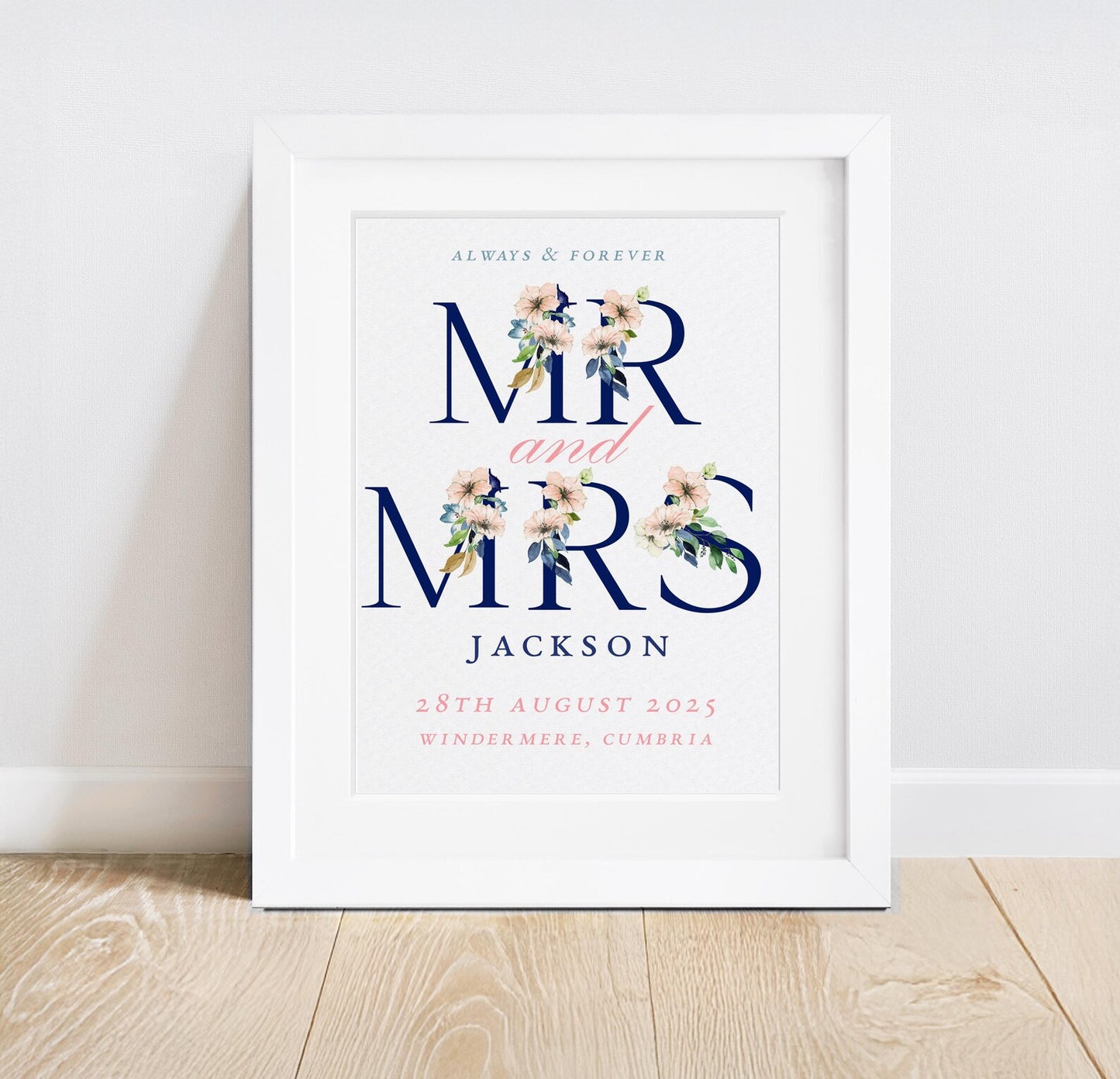 Mr & Mrs Wedding Print
