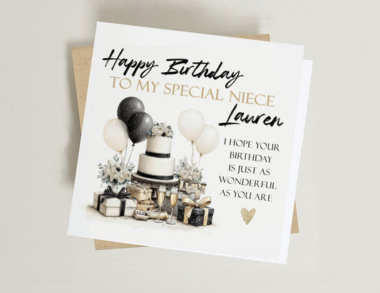 Birthday Card - For Niece, Daughter, Granddaughter, Sister, Friend and more...