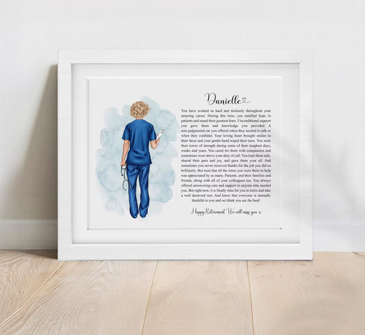 Retirement Nurse / Healthcare Poetry Print