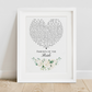 Parents of the Bride Heart Poem Print