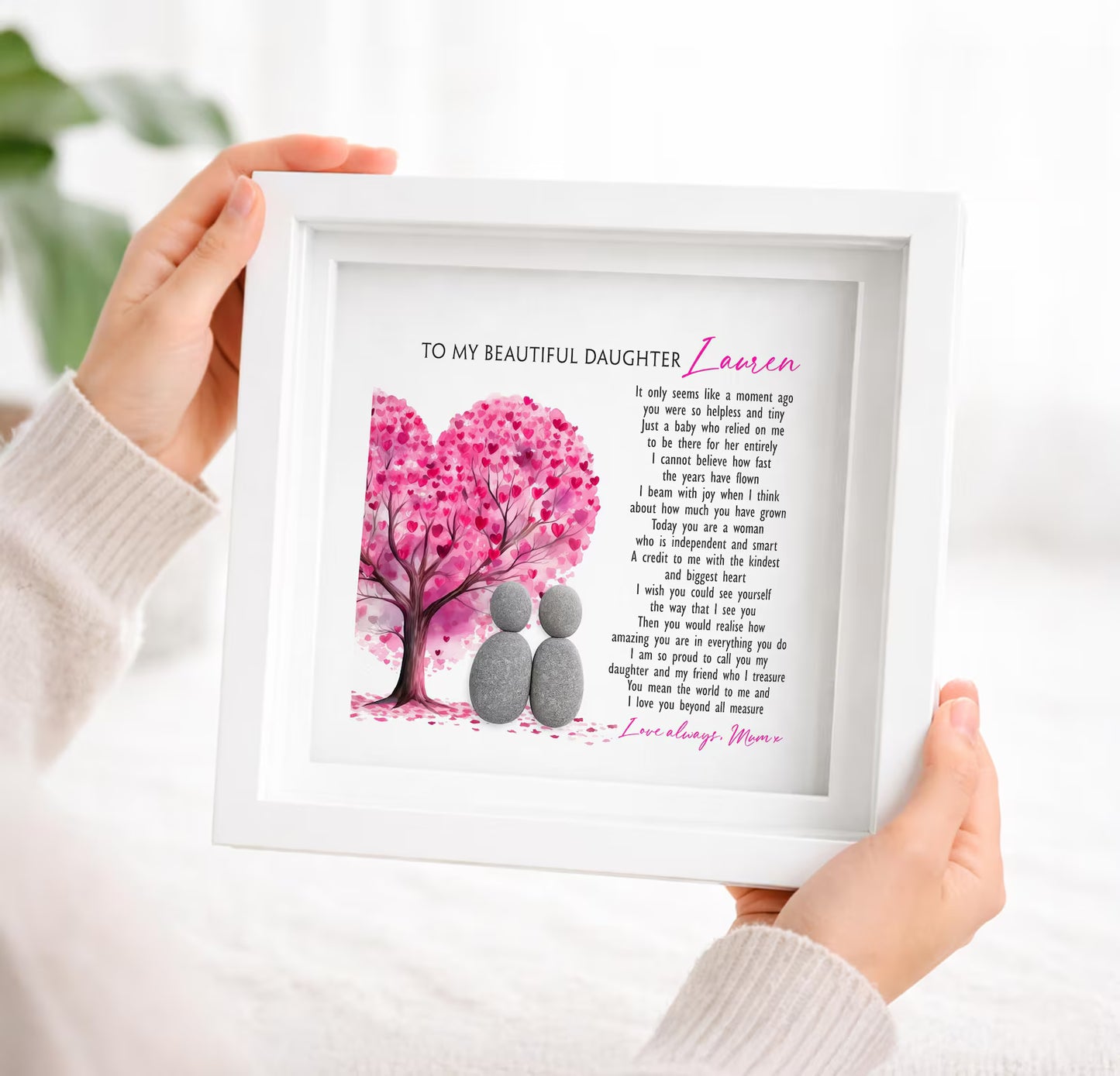 Daughter Pebble Art Frame