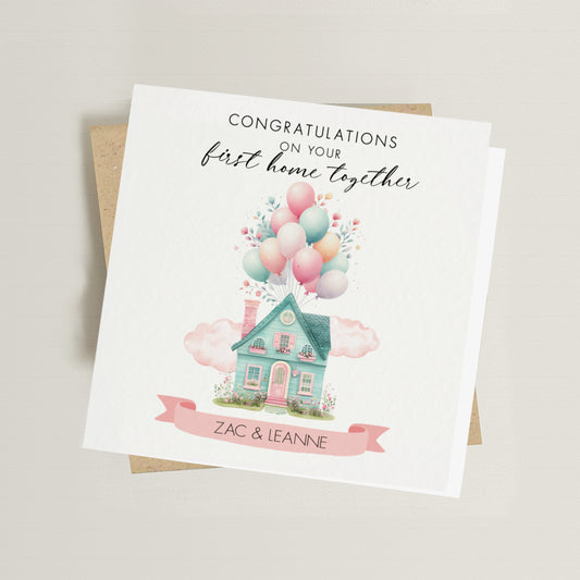 Personalised First Home Together Card