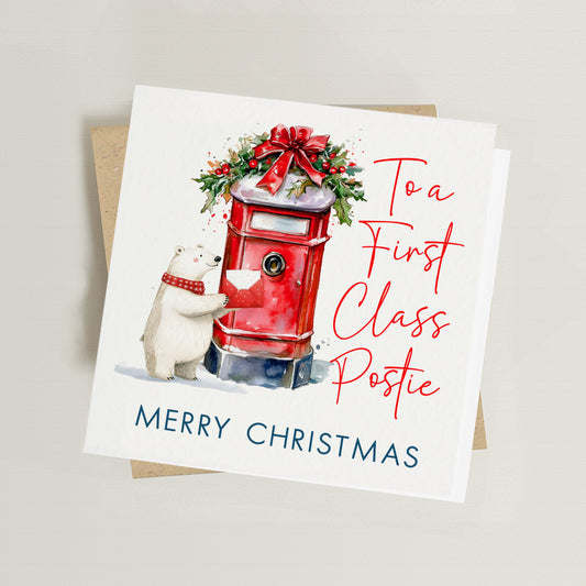First Class Postie Christmas Card