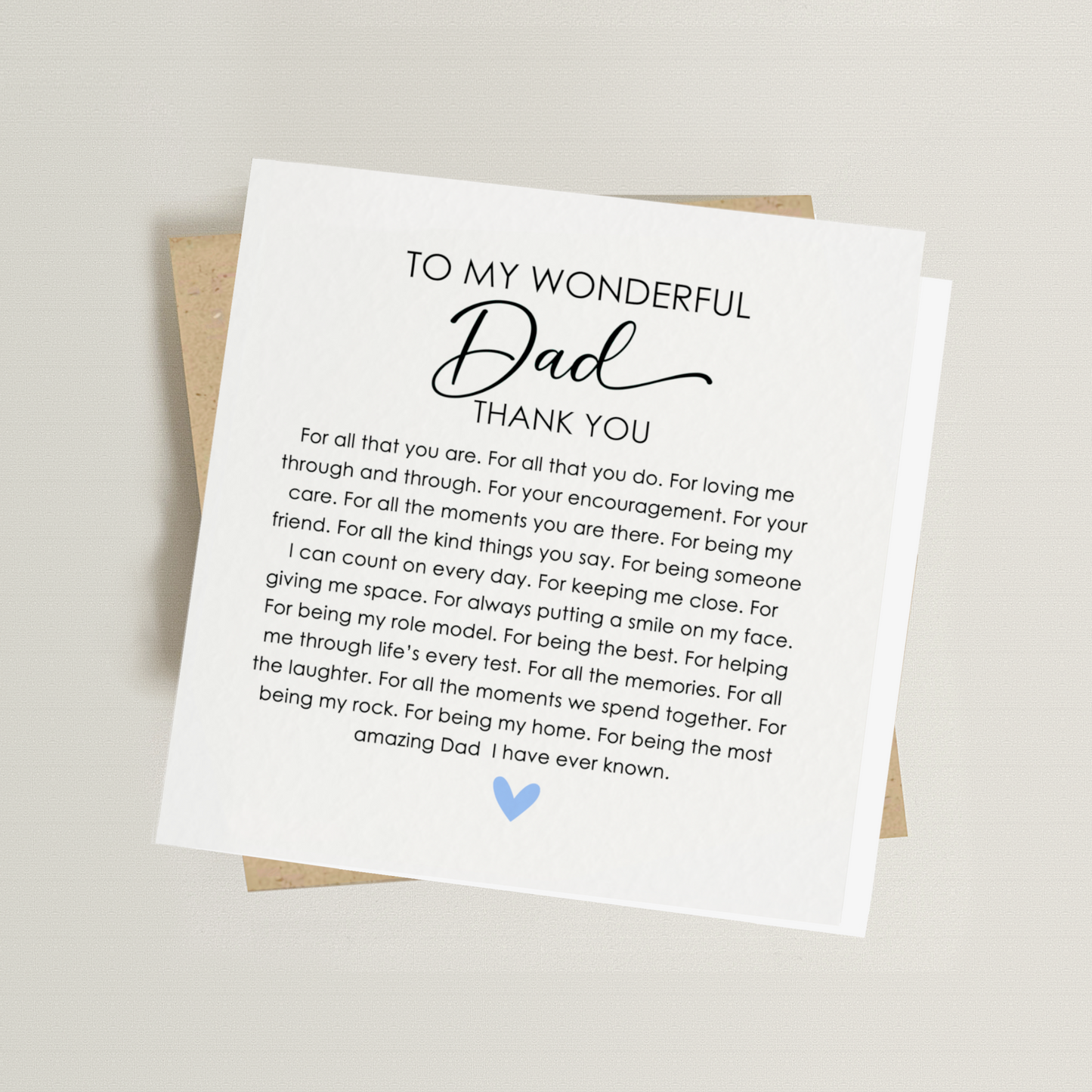 Thank you Dad Card