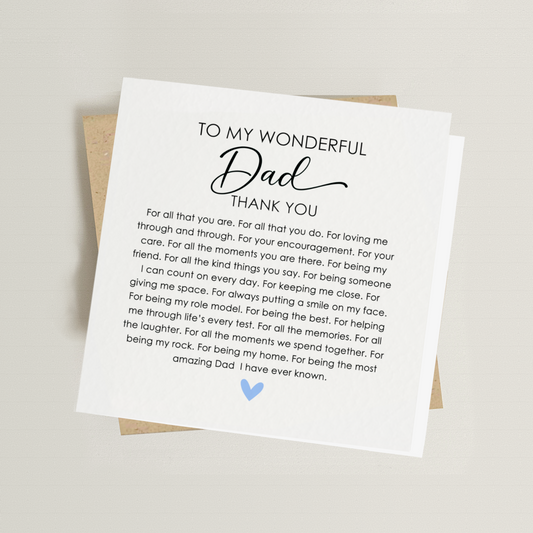 Thank you Dad Card