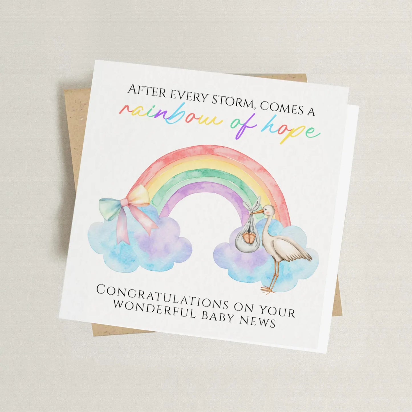 Rainbow of Hope Baby News Card