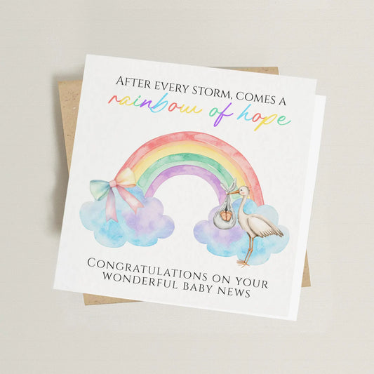 Rainbow of Hope Baby News Card