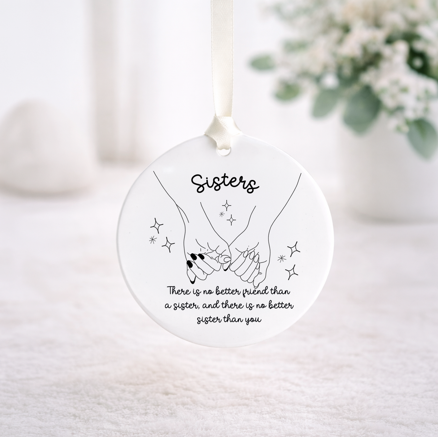 Heartfelt Sister Quote Ornament
