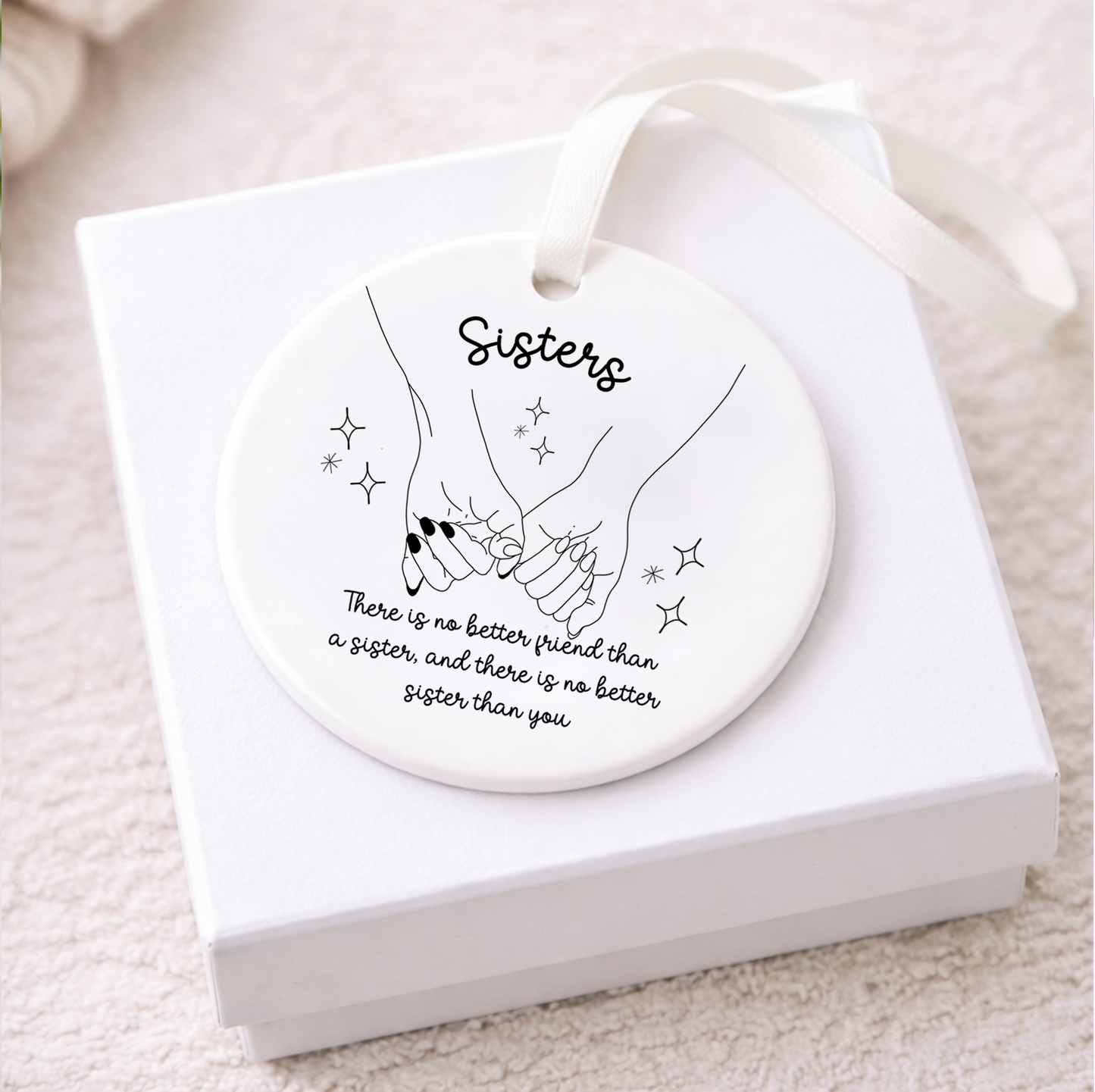 Heartfelt Sister Quote Ornament