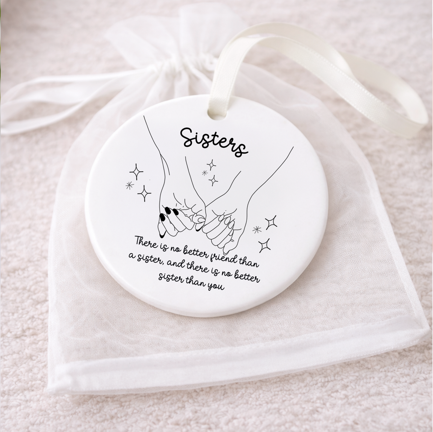 Heartfelt Sister Quote Ornament