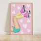 Retro Roller Skate Print