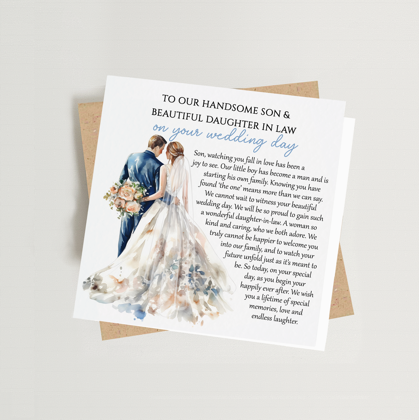 Son & Daughter in Law Wedding Card