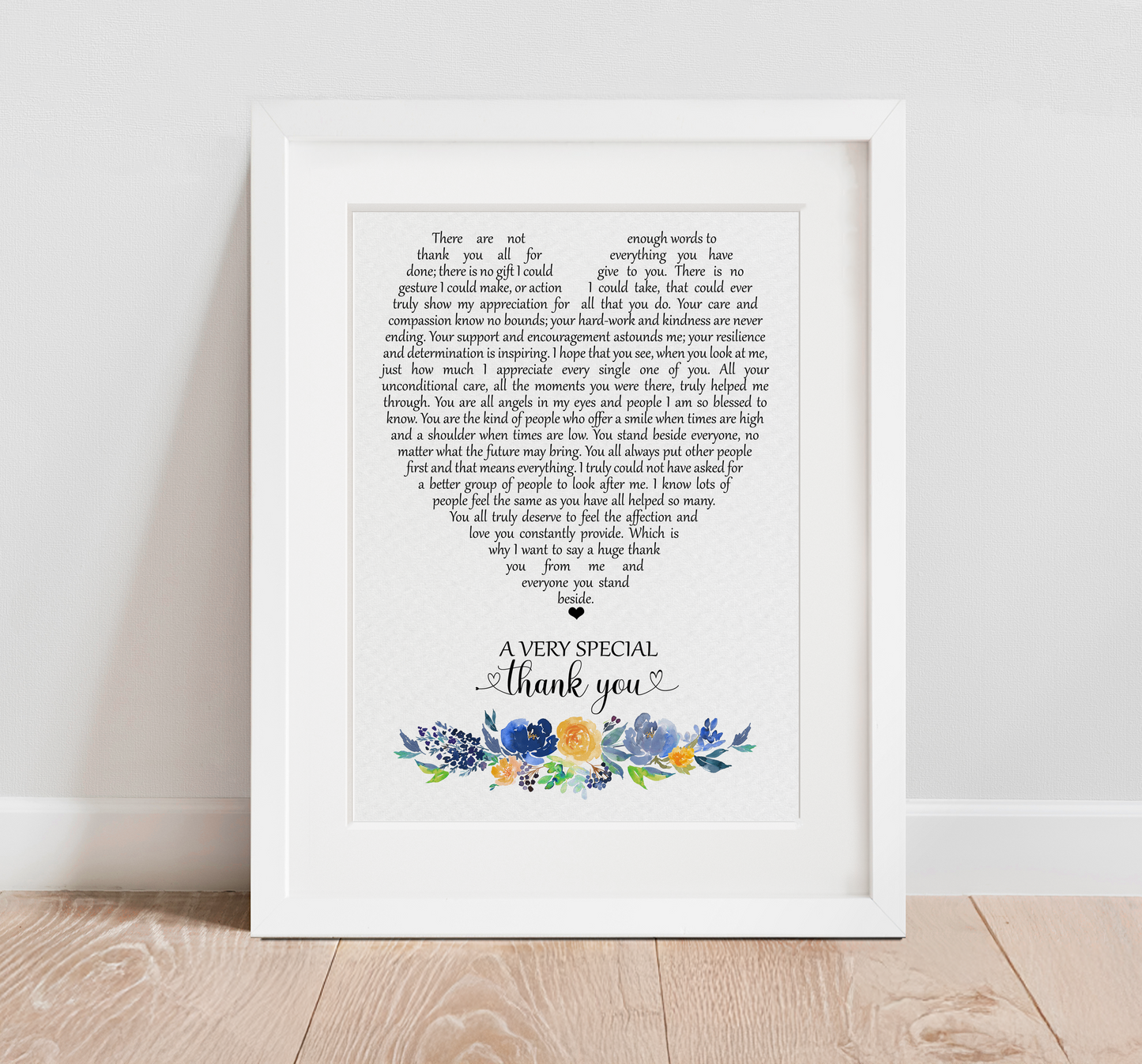 Thank You Healthcare Heart Print