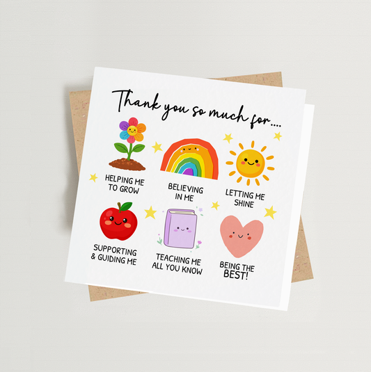 Thank You Card for Teacher