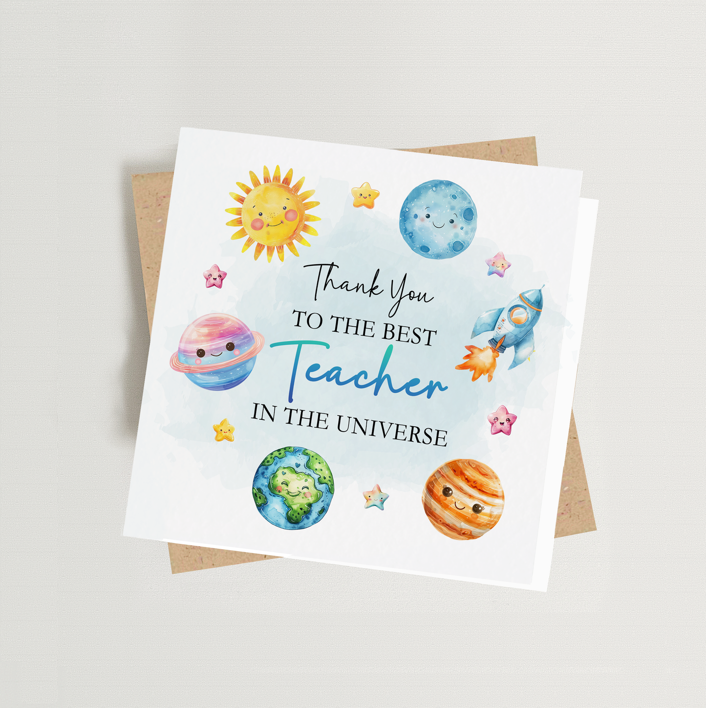 Best Teacher in the Universe Card