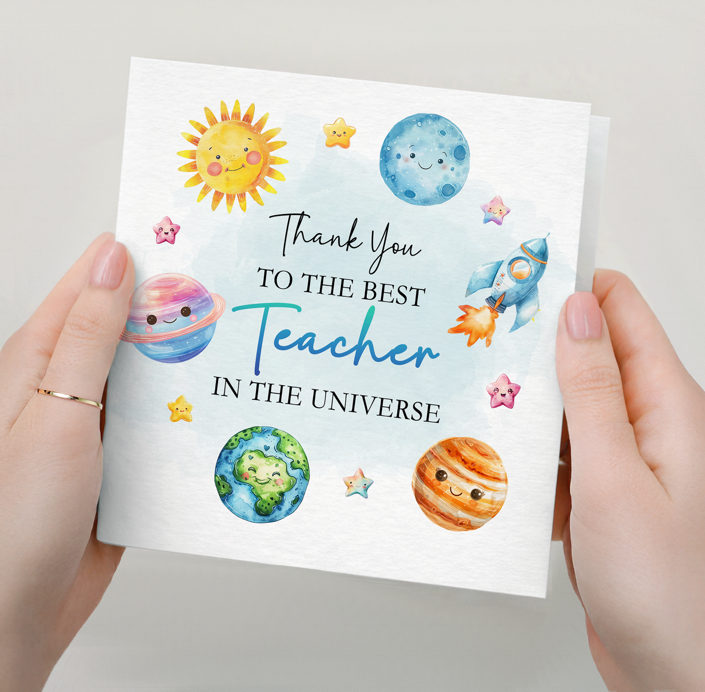 Best Teacher in the Universe Card