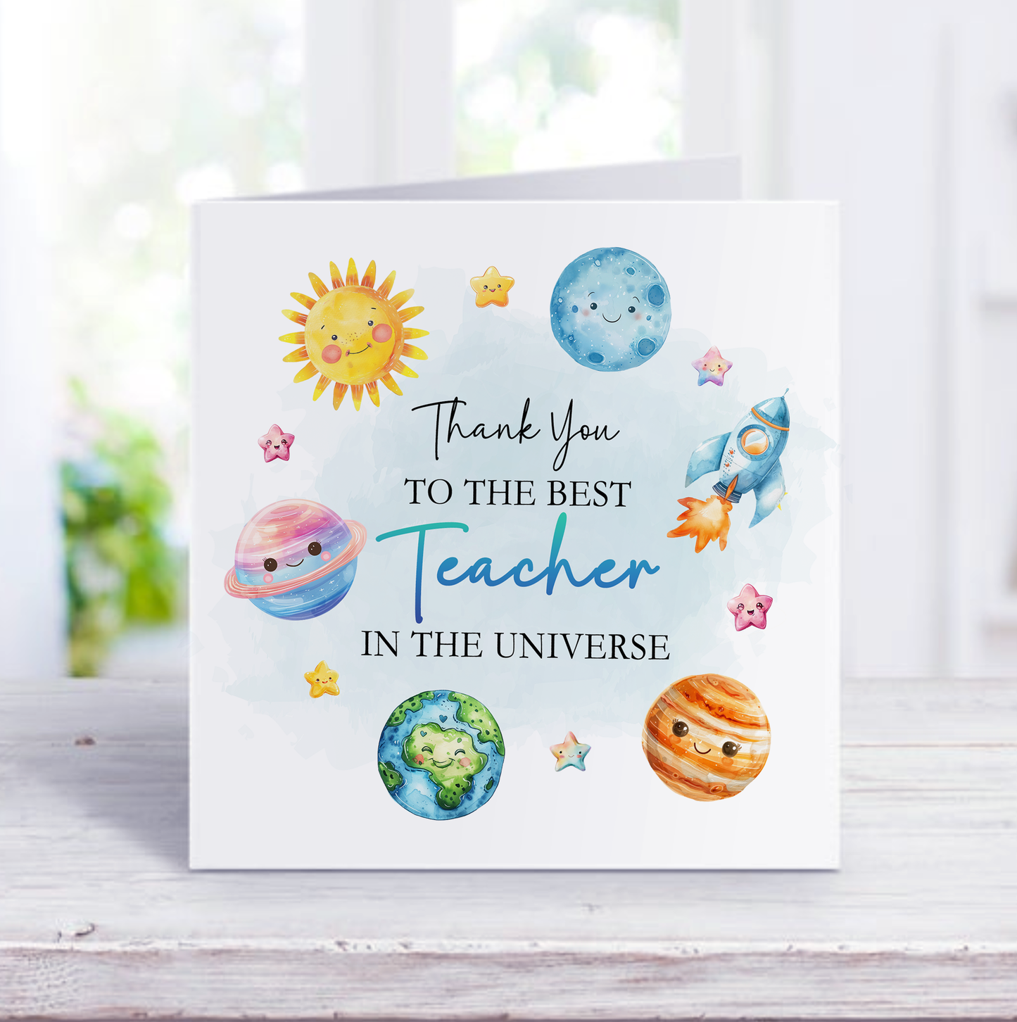 Best Teacher in the Universe Card